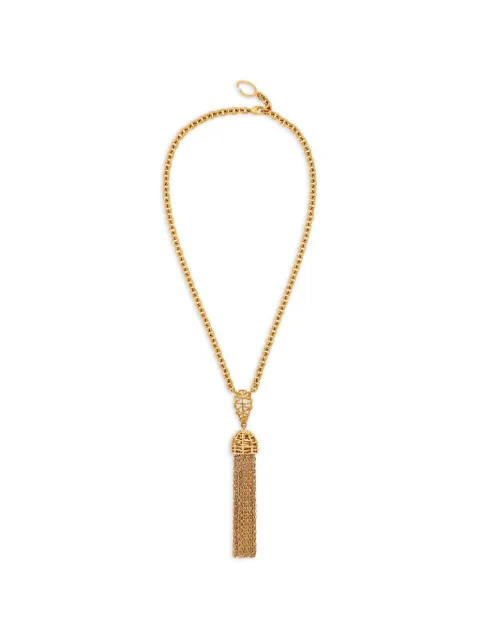 Oscar de la Renta tassel pendant necklace