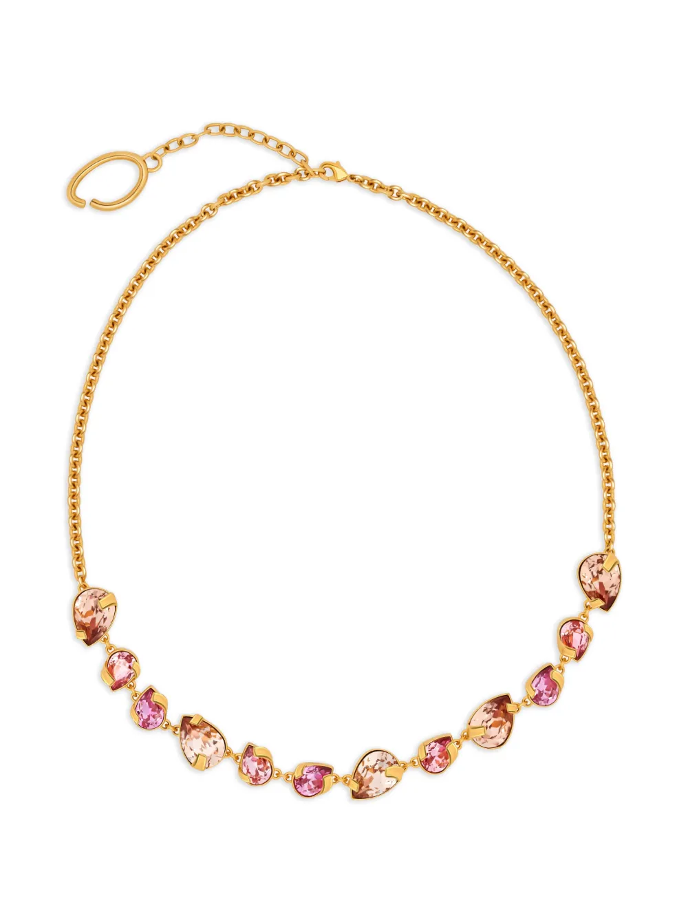 Oscar de la Renta Collana a catena con cristalli - Oro