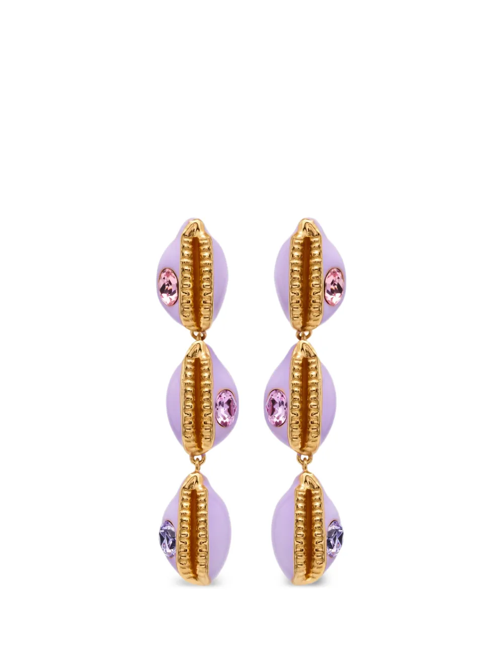 Oscar de la Renta Orecchini con conchiglie - Viola