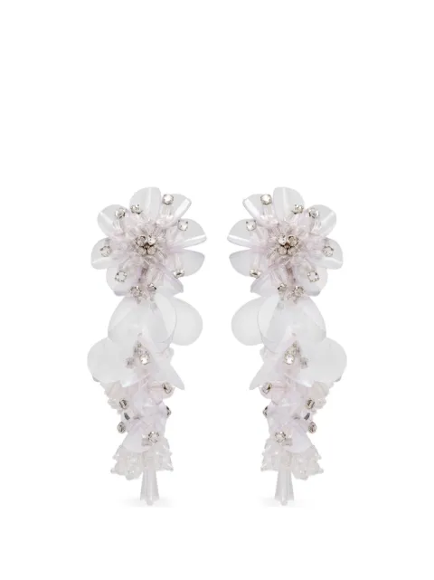 Oscar de la Renta flower-embellished drop earrings