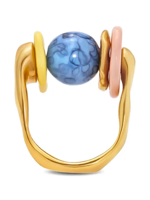 Oscar de la Renta bead-detailed ring