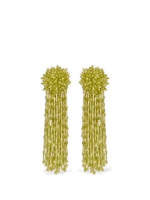 Oscar de la Renta beaded tassel earrings