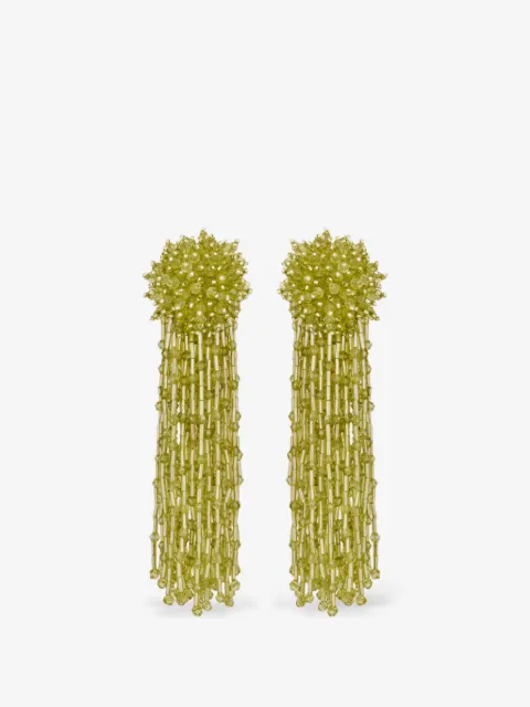 Oscar de la Renta beaded tassel earrings