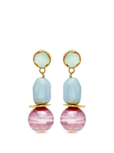 Oscar de la Renta beaded drop earrings
