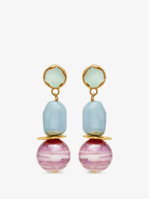 Oscar de la Renta beaded drop earrings