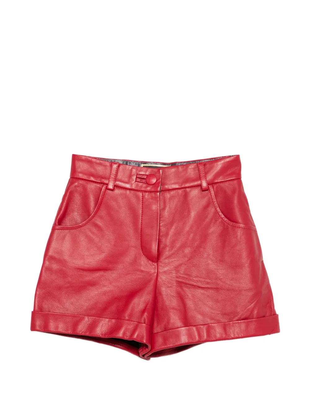MITILIANE COUTURE Shorts in pelle - Rosso