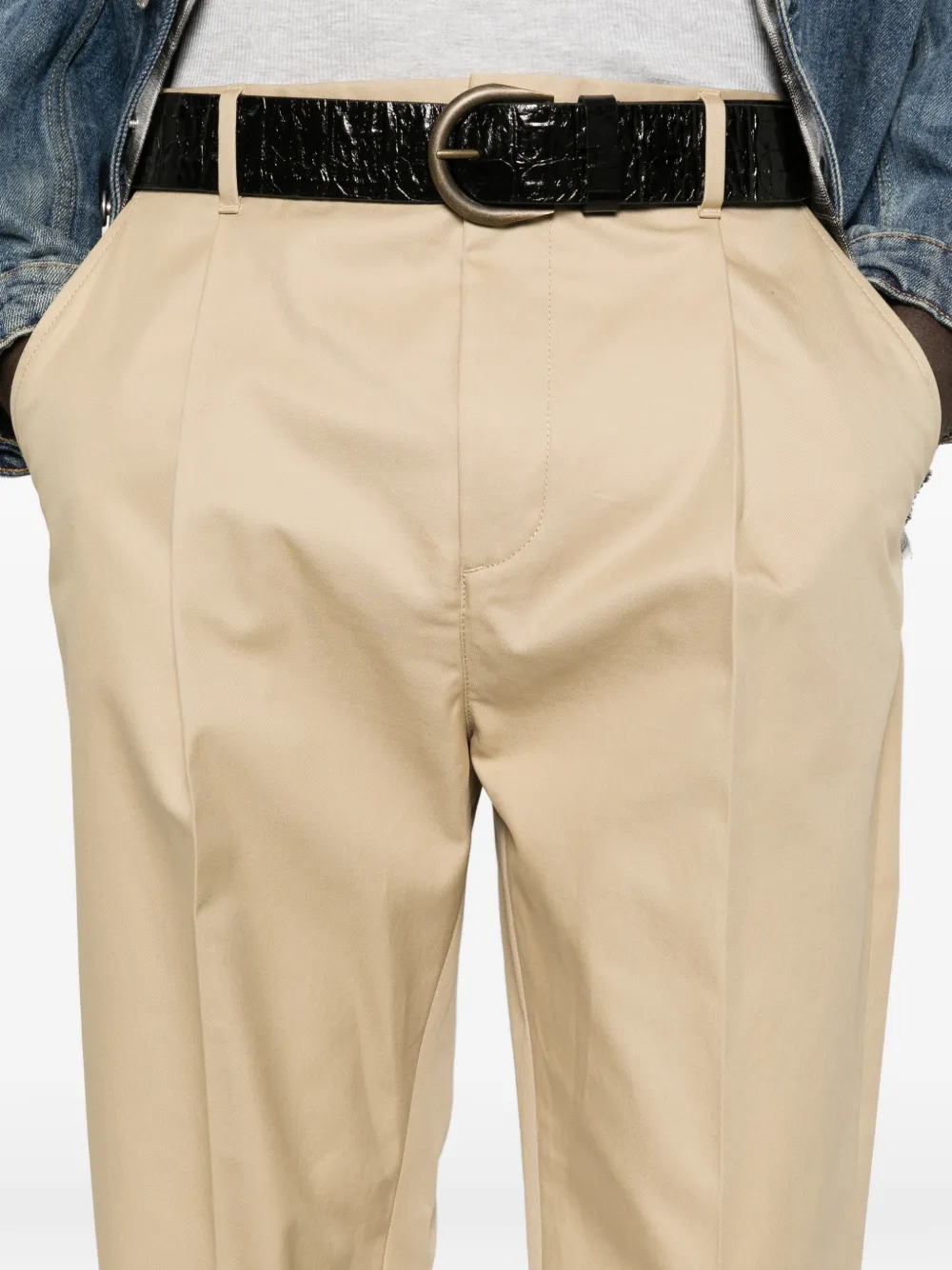 DSQUARED2 Pantalon met geplooide voorkant Beige