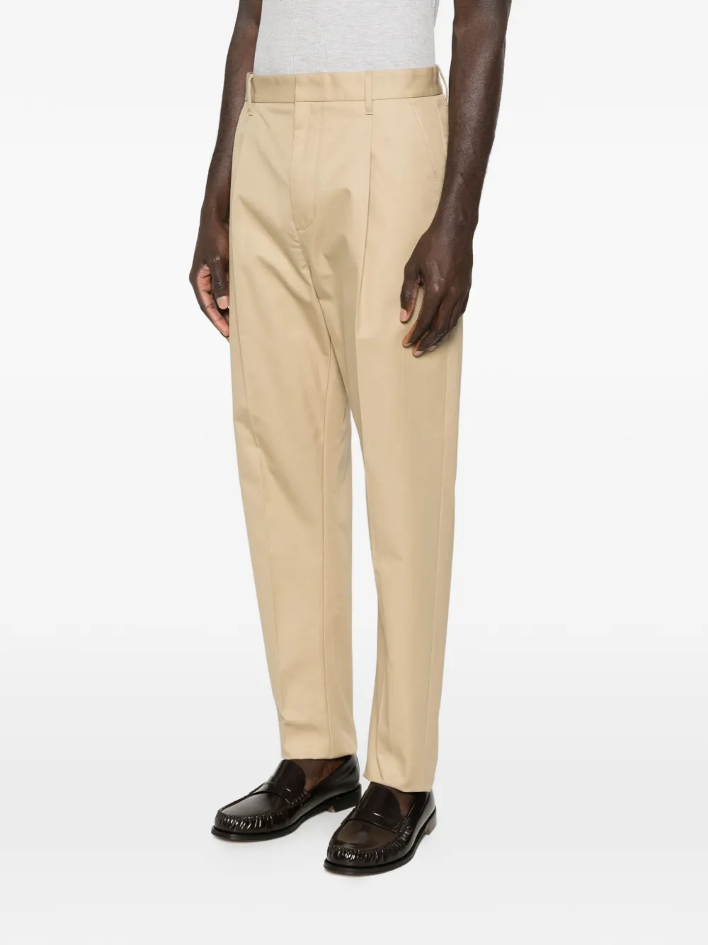 DSQUARED2 Pantalon met geplooide voorkant Beige