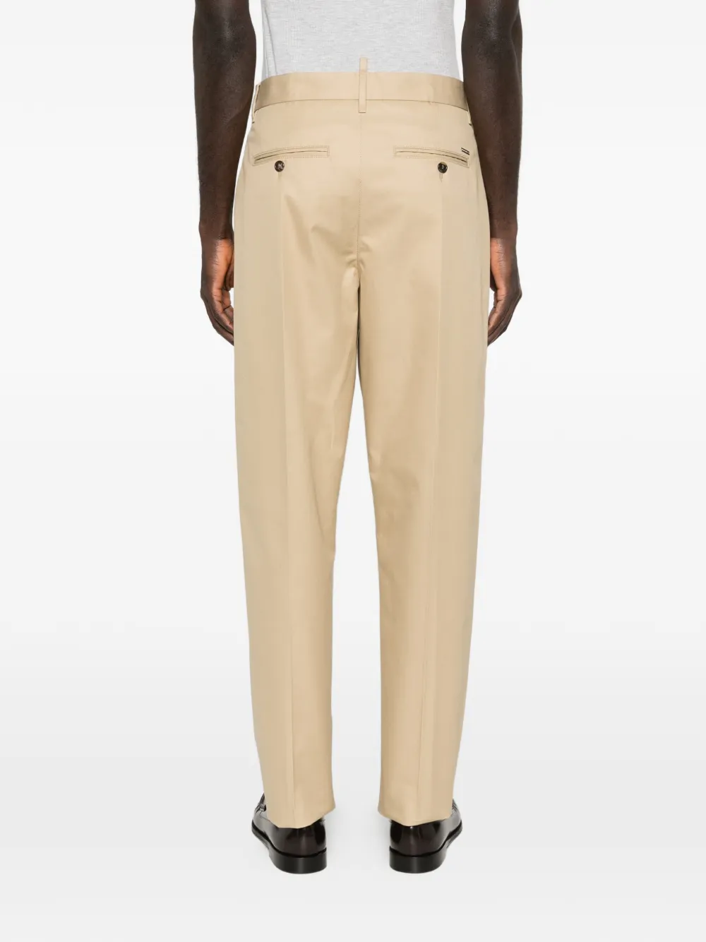 DSQUARED2 Pantalon met geplooide voorkant Beige