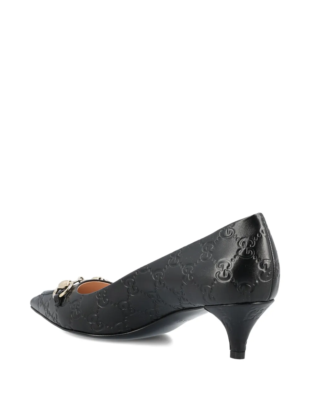 Gucci Horsebit logo-embossed pumps Zwart