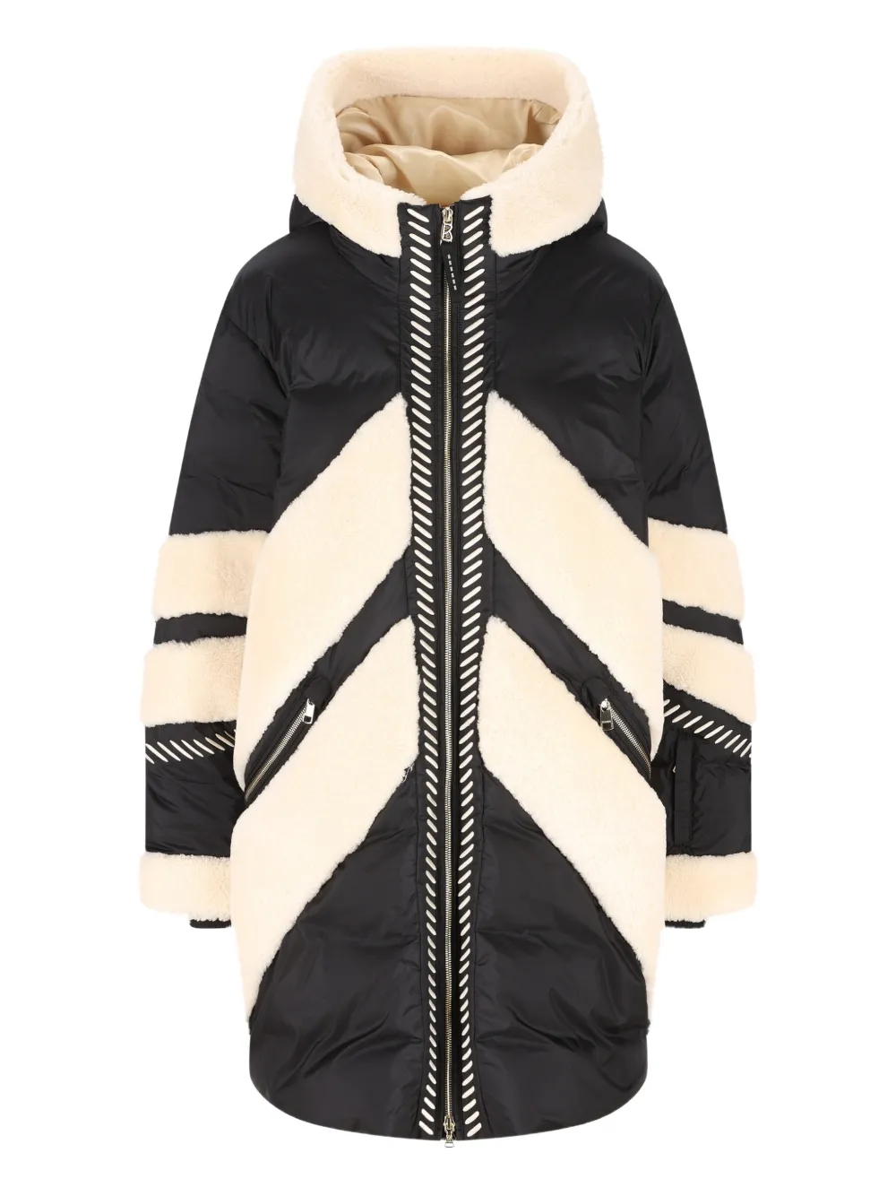 BOGNER Amila star-detail hooded coat - Black