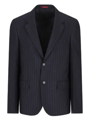 グッチ　テーラードジャケット 38 ブラック系　ロゴボタン　ステッチ　裏地総柄 GUCCI - グッチ／GUCCI テーラードジャケット ブレザー JKT アウター