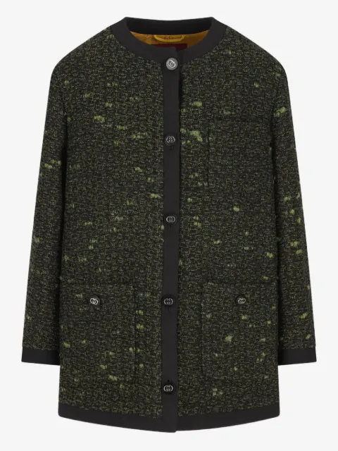 Gucci button-up tweed-fabric coat