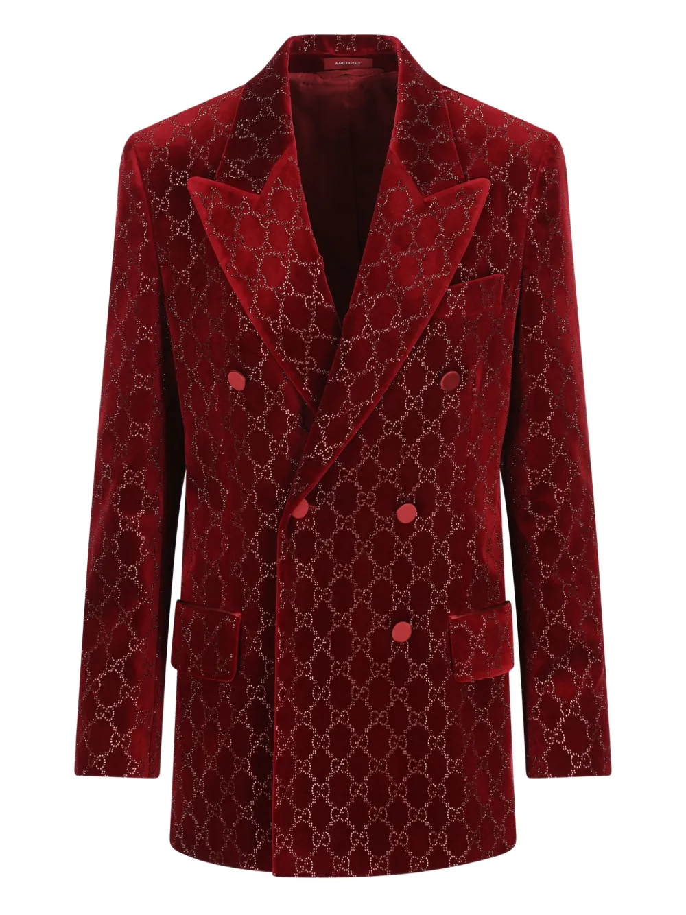 Gucci patterned double-breasted blazer - Rot