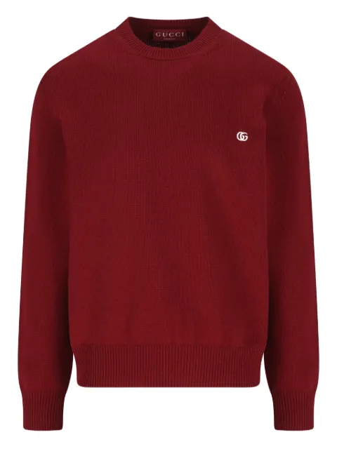 Gucci embroidery crew-neck sweater