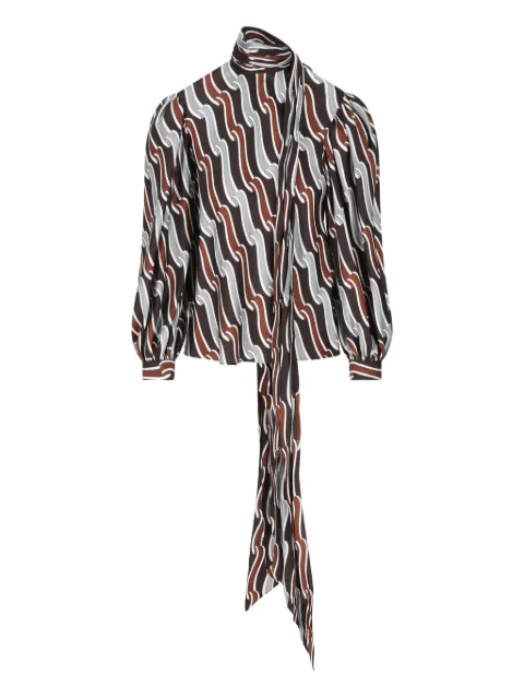 Gucci print silk blouse