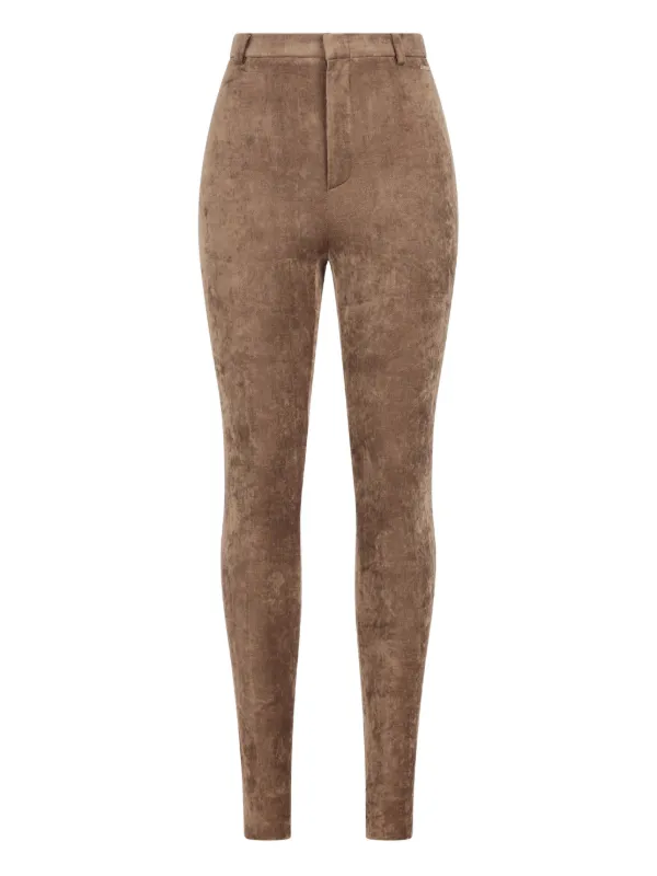 Gucci Logo-plaque Trousers in Brown