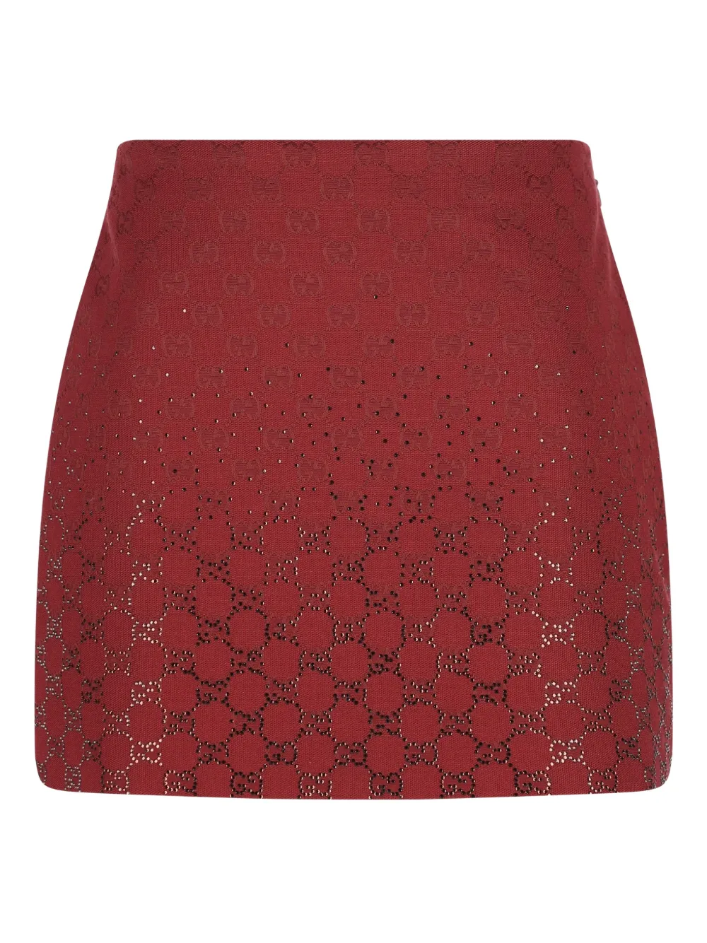 Gucci GG-logo embellished mini skirt - Rood