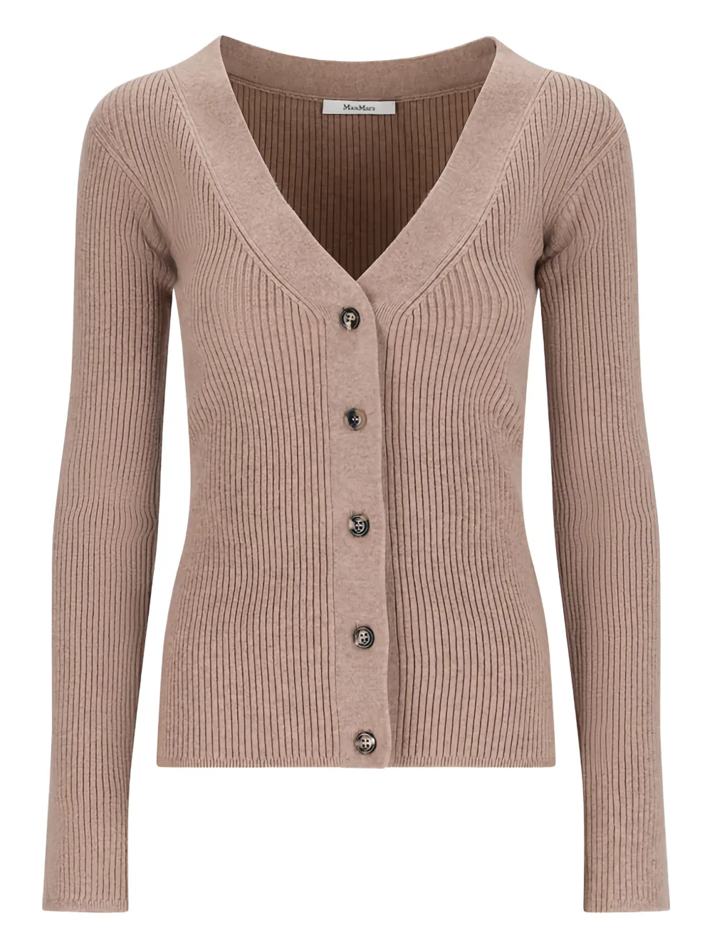Max Mara ribbed V-neck cardigan - Neutrals