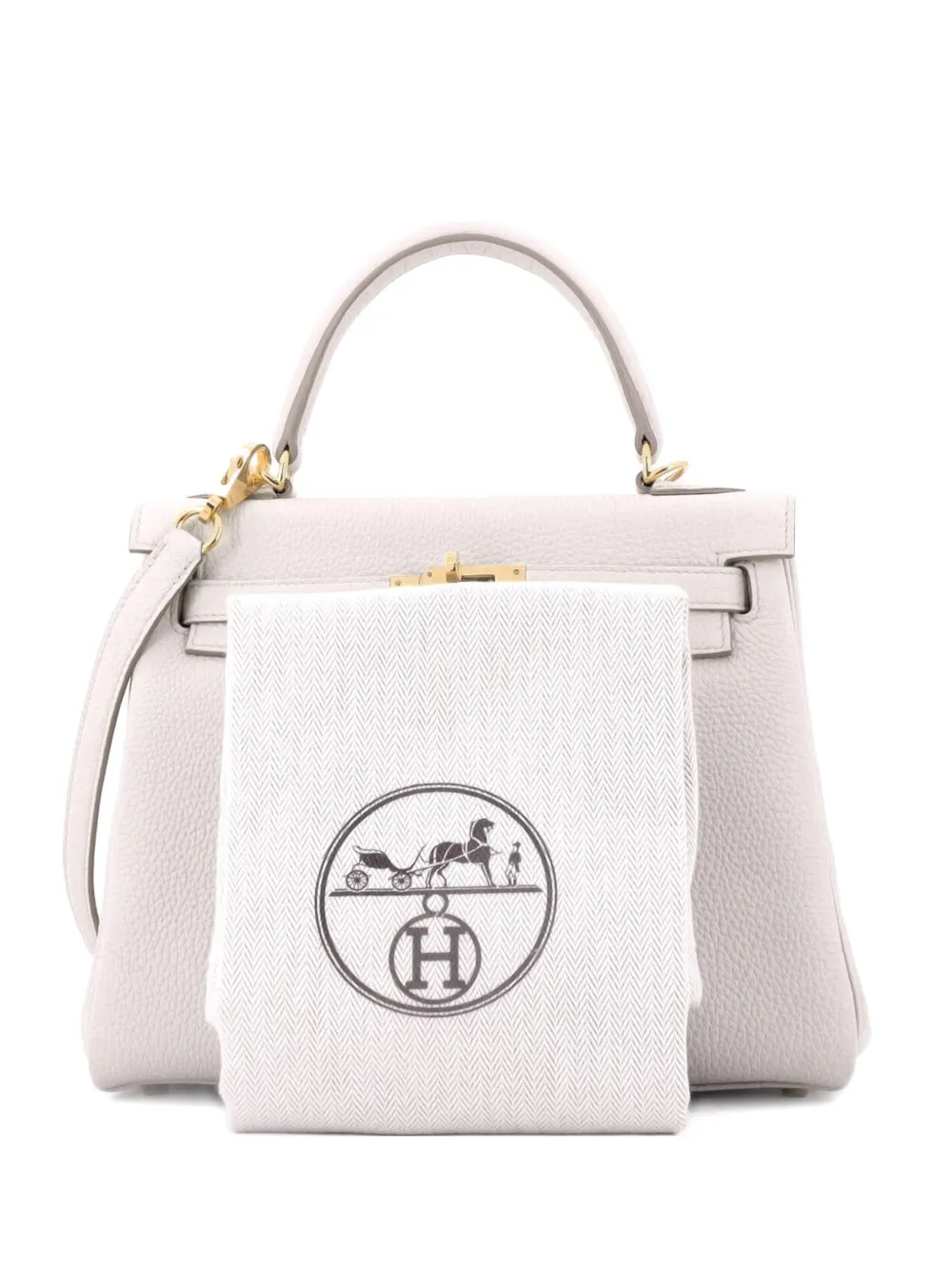 Hermès Pre-Owned Kelly Handbag Light Togo with Gold Hardware 25 satchel - Toni neutri