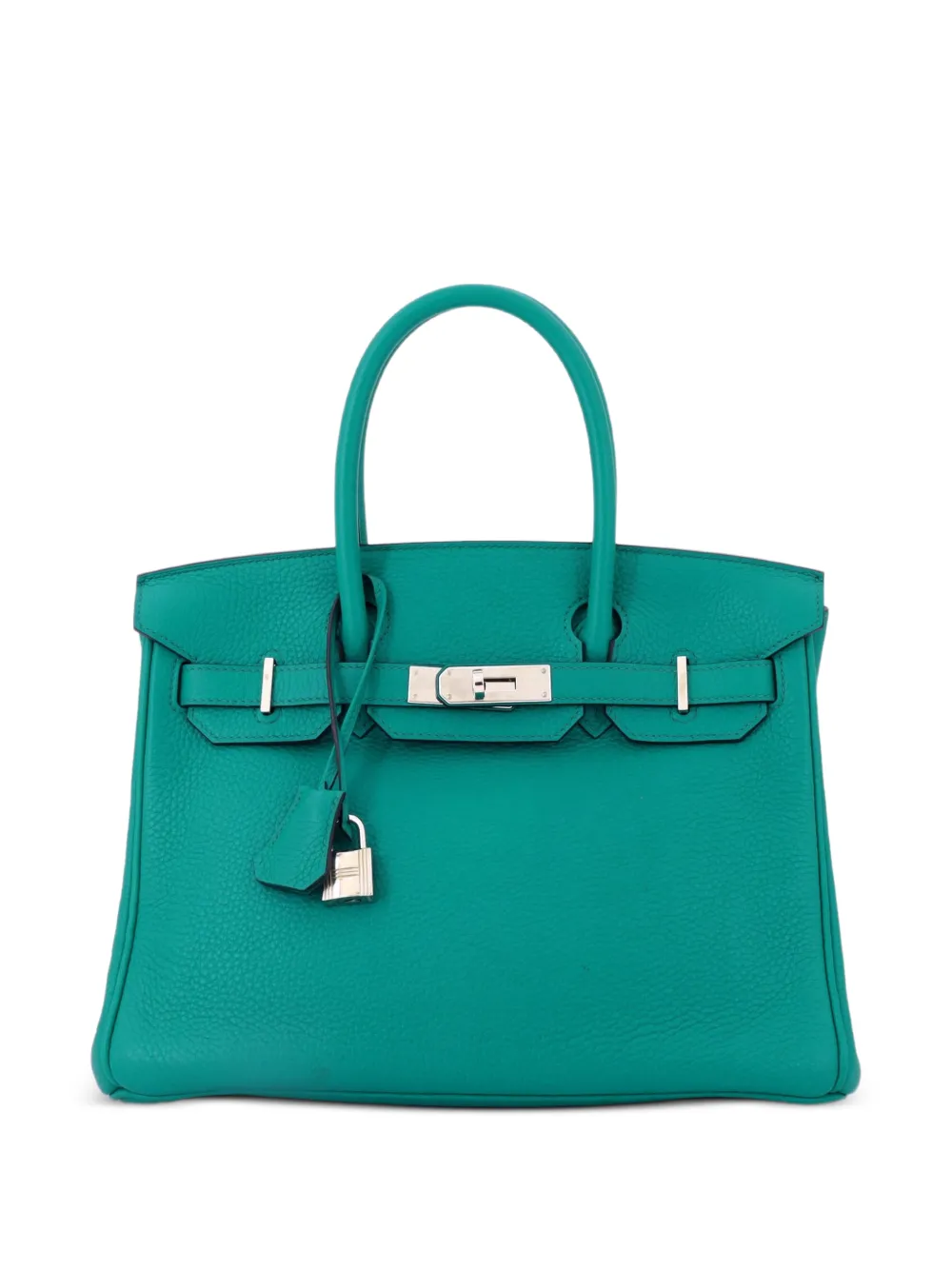 Hermès Pre-Owned Borsa a mano Birkin 30 in pelle Clemence con dettagli in palladio - Blu
