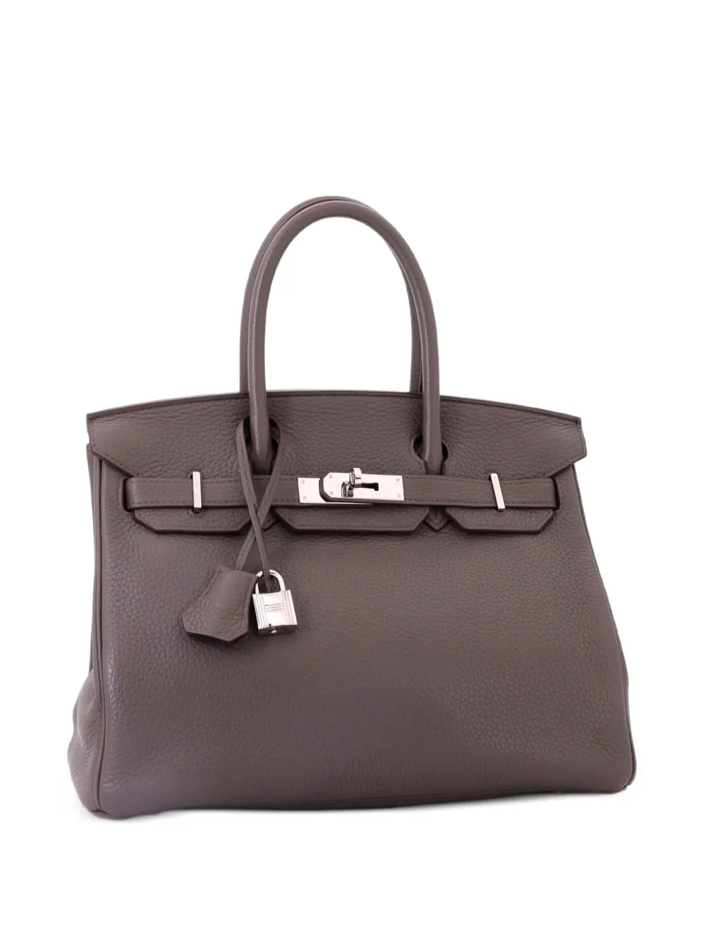 Hermès Pre-Owned Birkin Handbag Grey Clemence with Palladium Hardware 30 tote bag