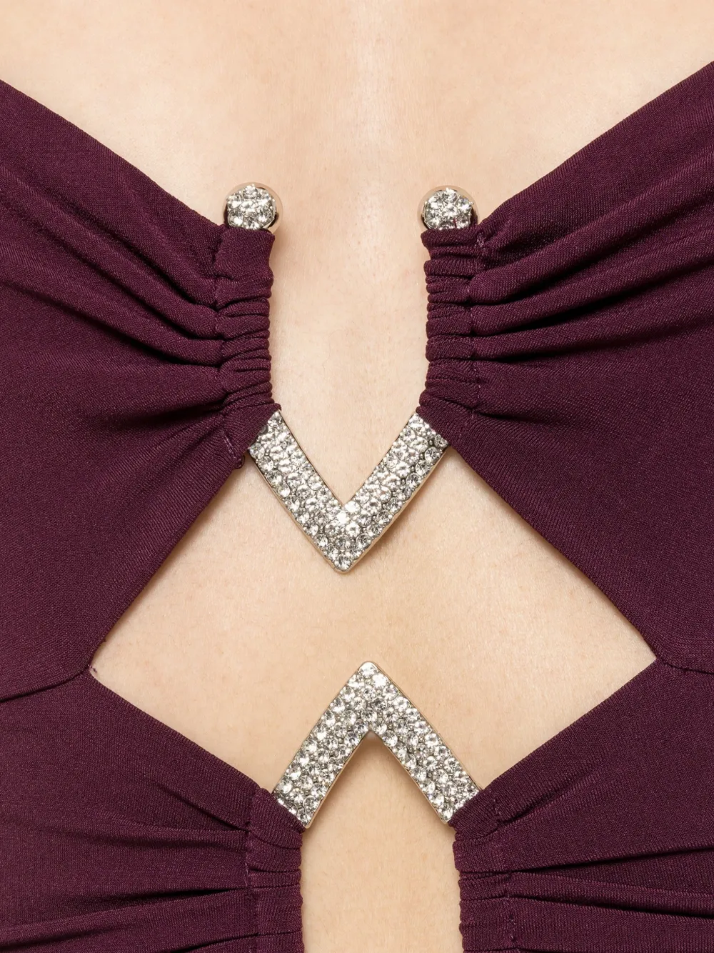 NISSA Midi-jurk met ruches Paars