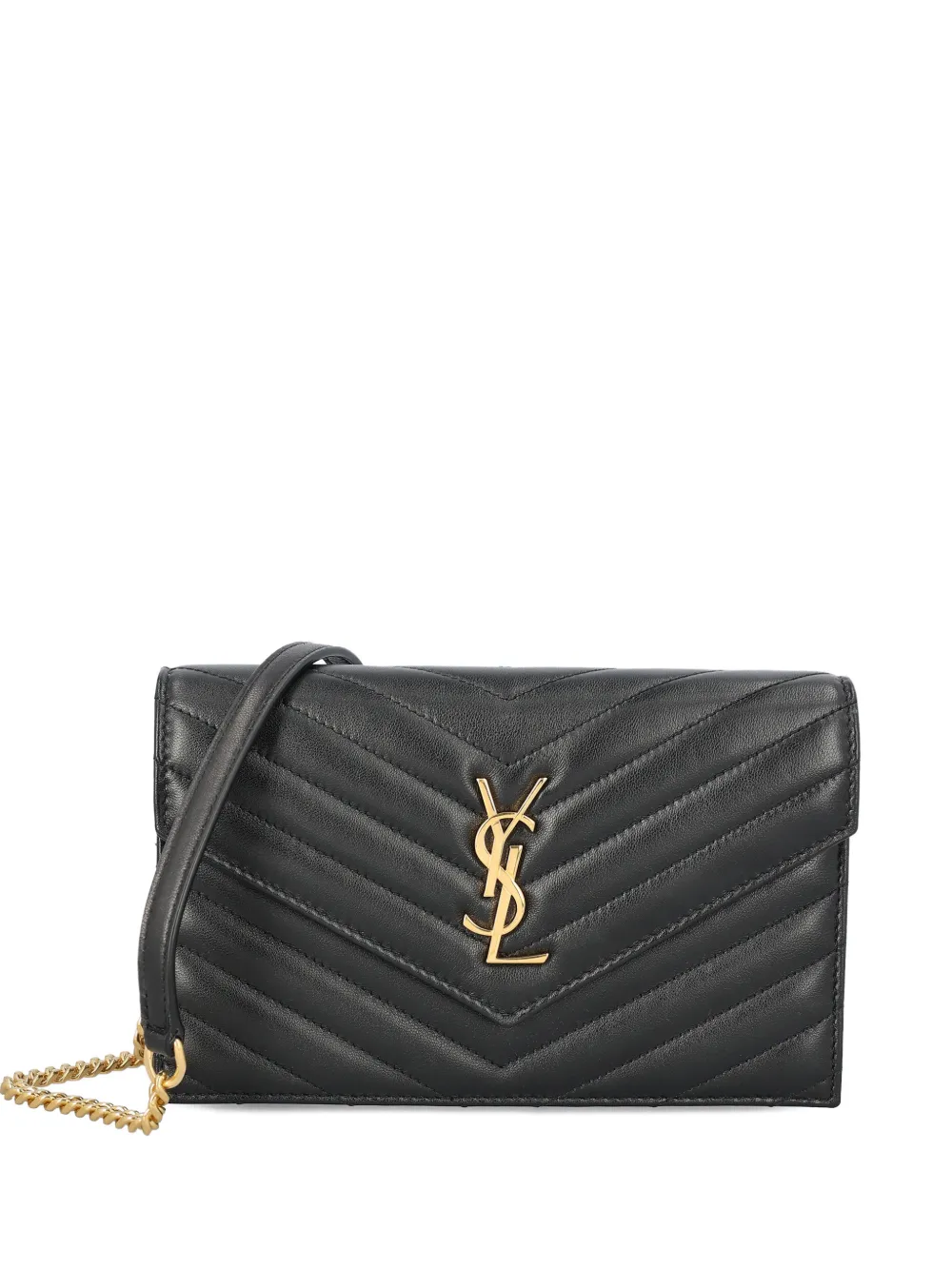 Saint Laurent Mini Cassandre Umhängetasche mit Steppung - Schwarz