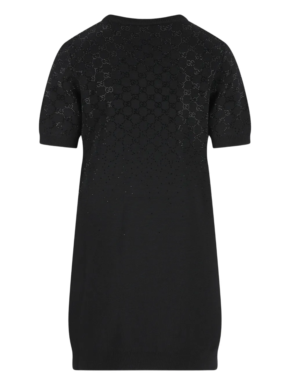 Gucci logo-pattern mini dress - Zwart