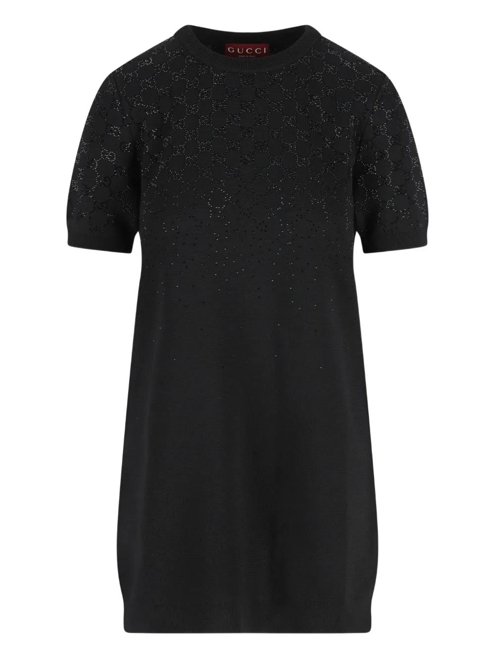 Gucci logo-pattern mini dress - Schwarz
