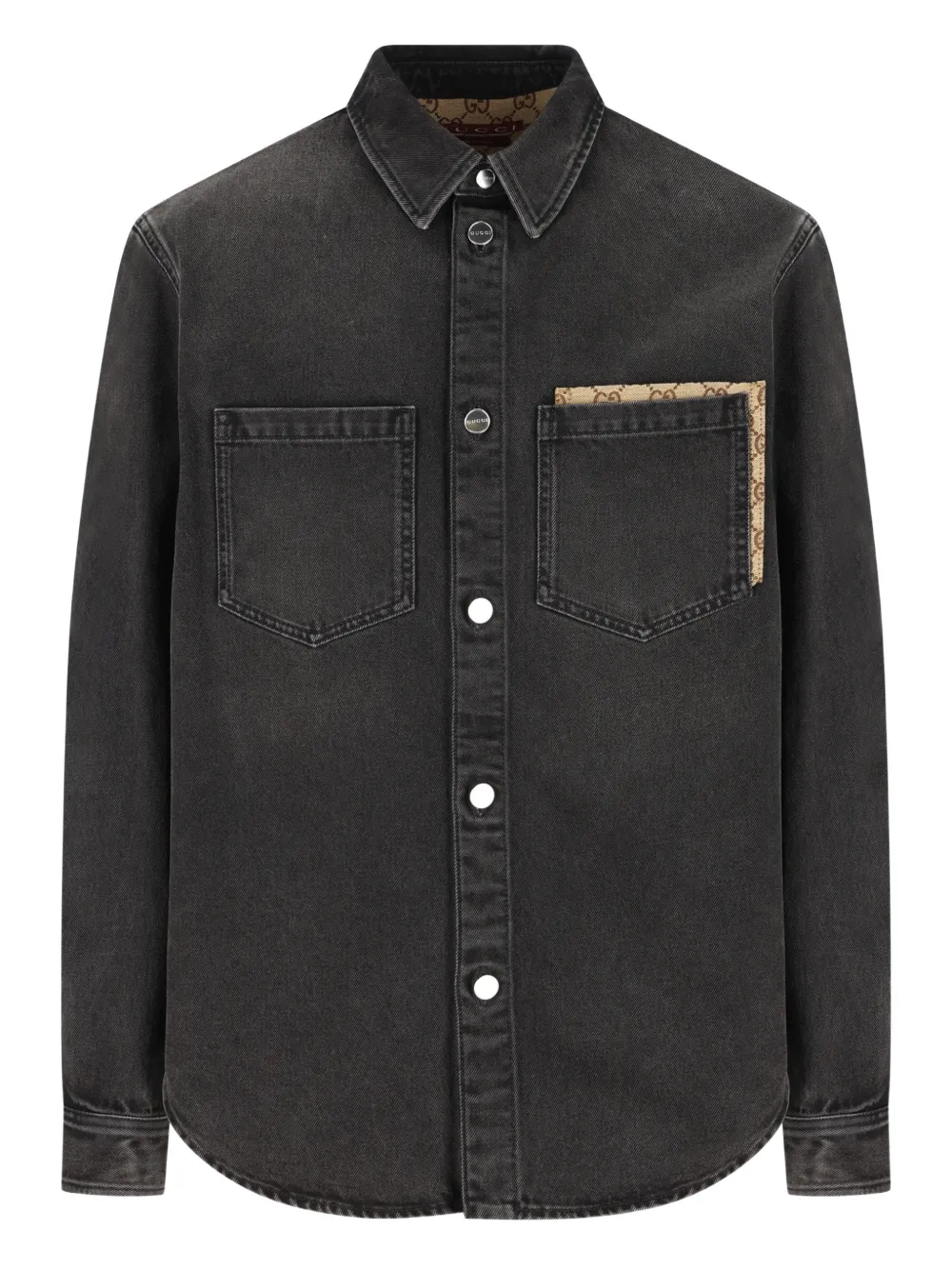 Gucci pocket button shirt - Black