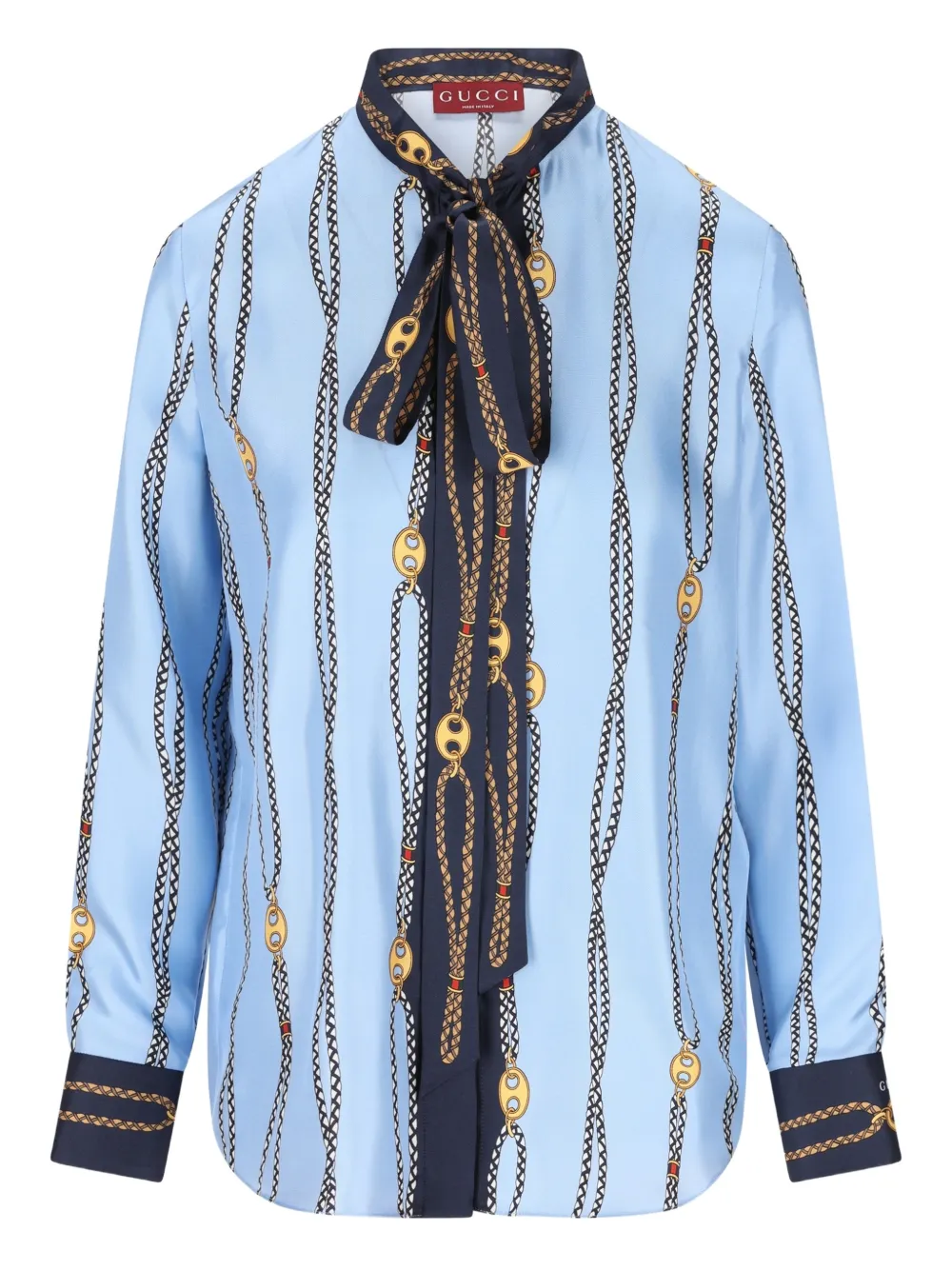 Gucci chain-print shirt - Blau