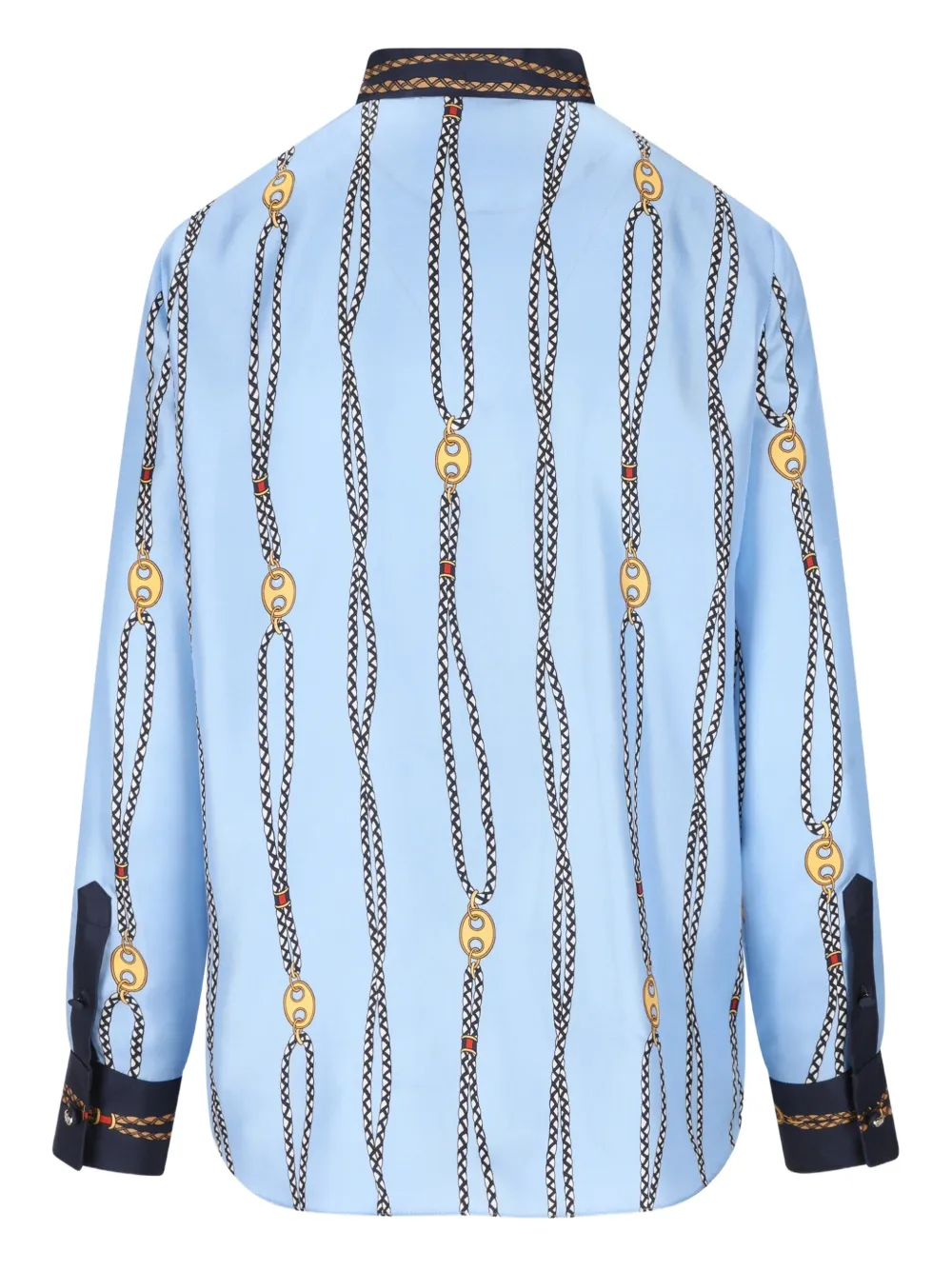 Gucci chain-print shirt - Blauw