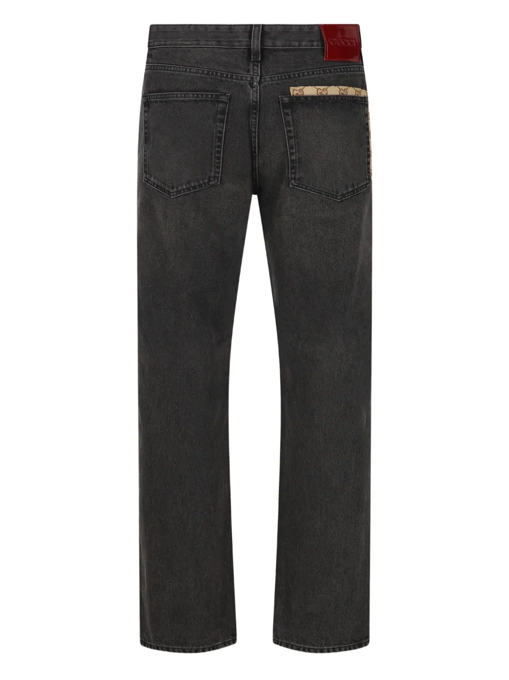 Gucci logo-details jeans - Zwart