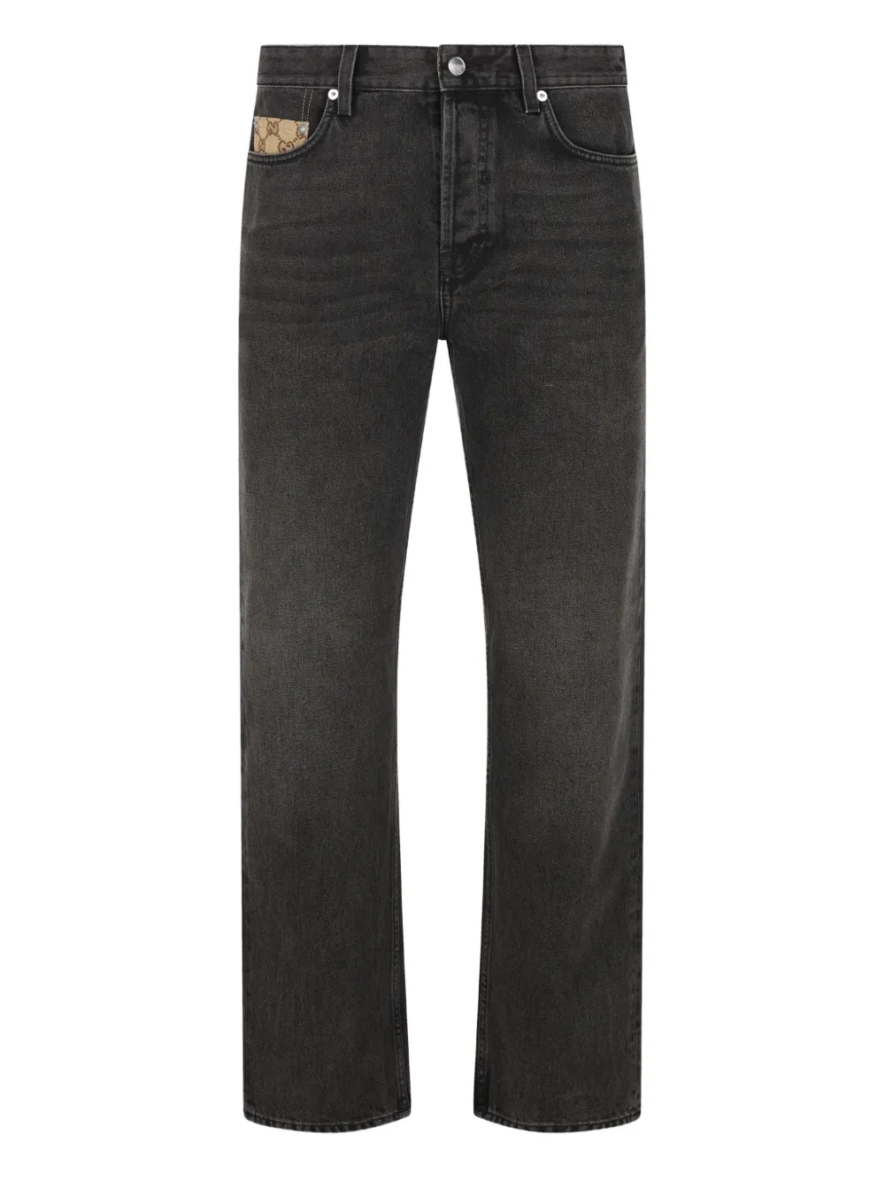 Gucci logo-details jeans - Schwarz