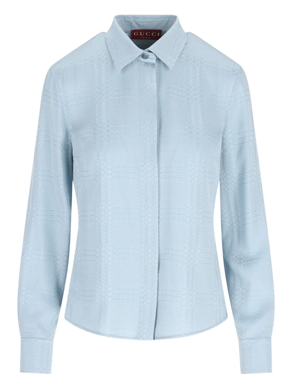Gucci patterned silk shirt - Blue