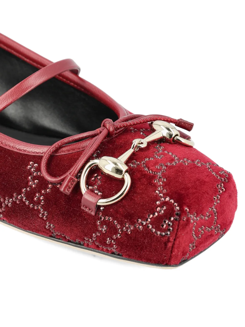 Gucci Ballerina's met Horsebit-patroon Rood