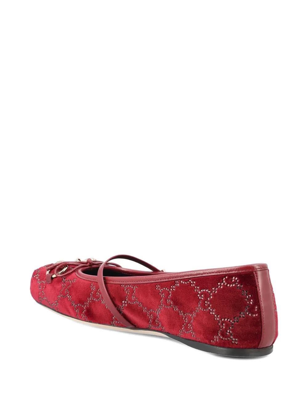 Gucci Ballerina's met Horsebit-patroon Rood
