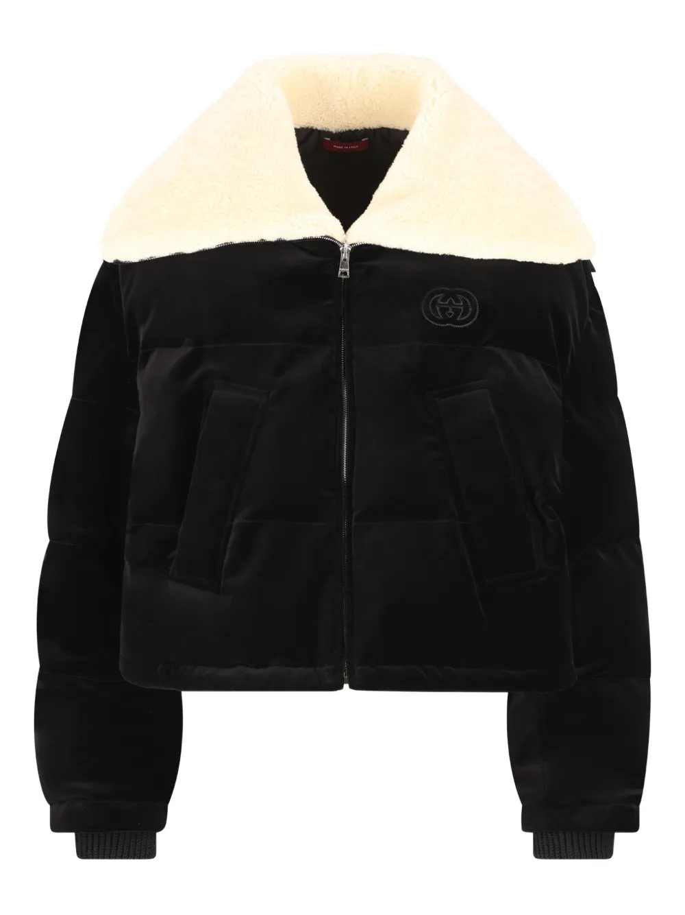 Gucci logo-embroidery jacket - Schwarz