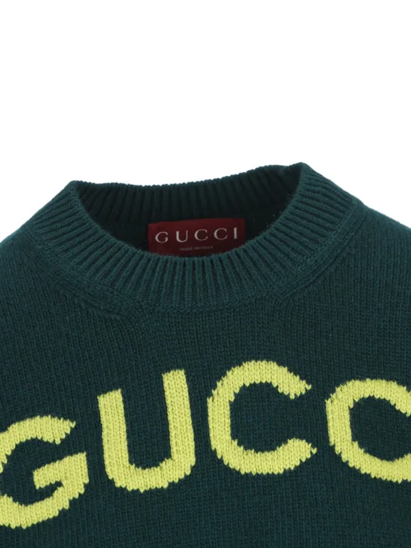 Gucci short-sleeve Logo T-shirt | Green | FARFETCH