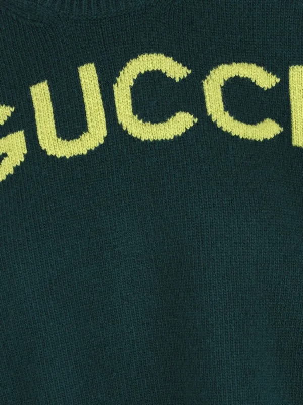 Gucci short-sleeve Logo T-shirt | Green | FARFETCH