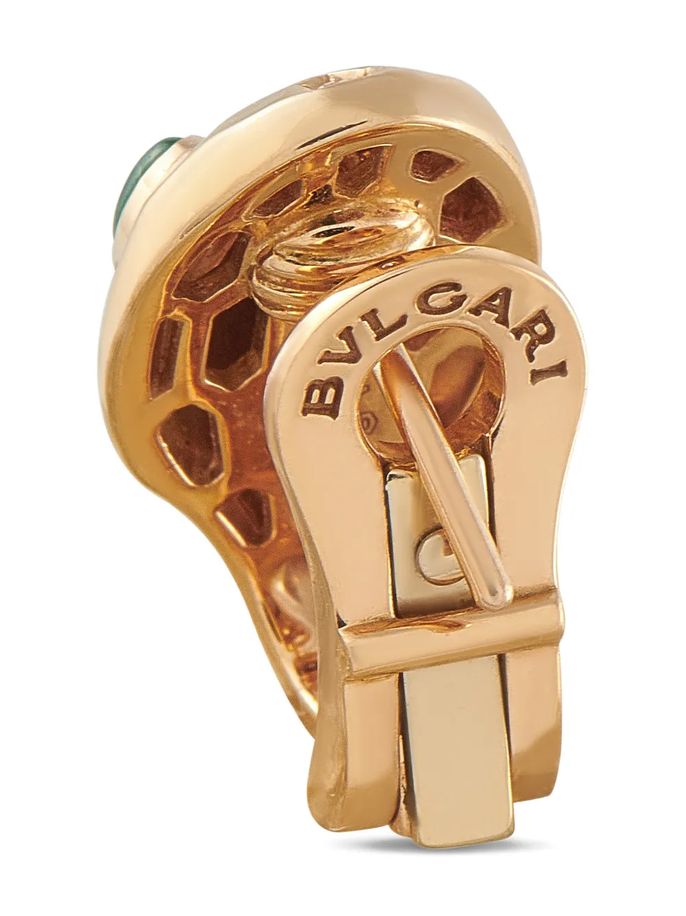 Bvlgari Pre-Owned Serpenti Seduttori diamond and malachite earrings - Oro