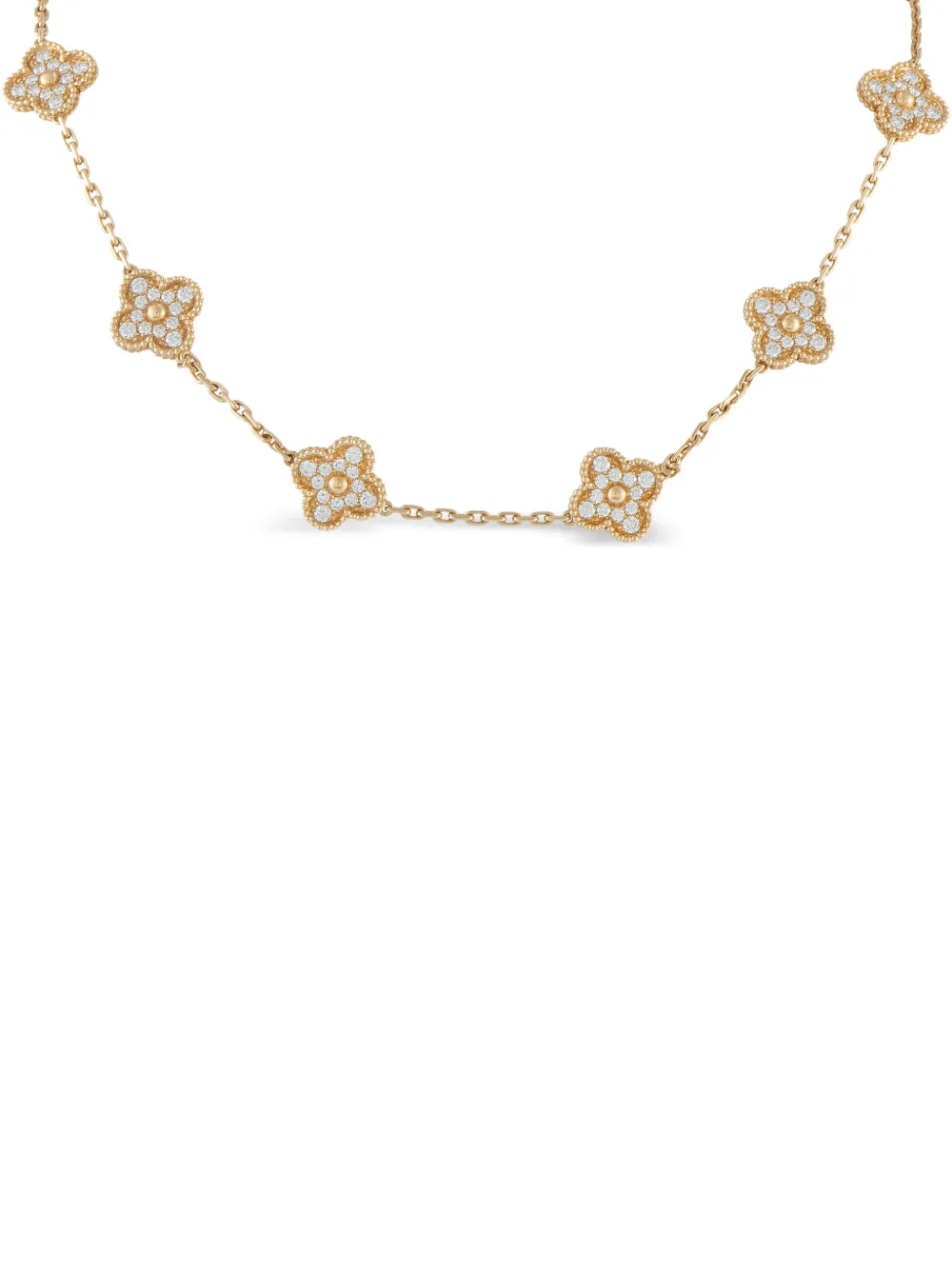 Van Cleef & Arpels Alhambra diamond necklace - Gold
