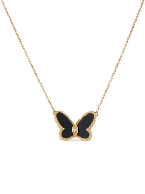 Van Cleef & Arpels Pre-Owned collier Papillon à diamant et onyx