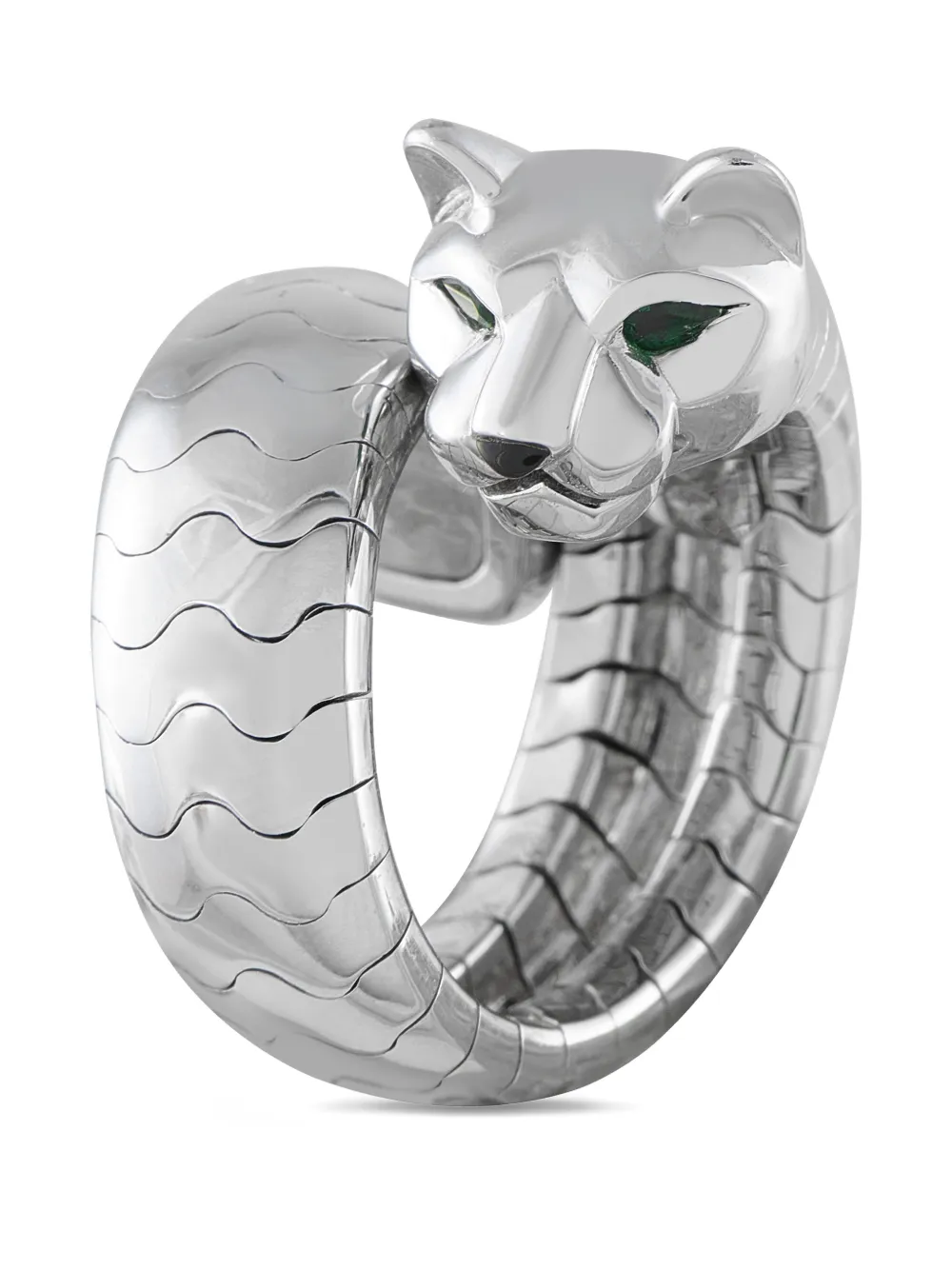 Cartier Panthere Lakarda tsavorite and onyx ring - Argento