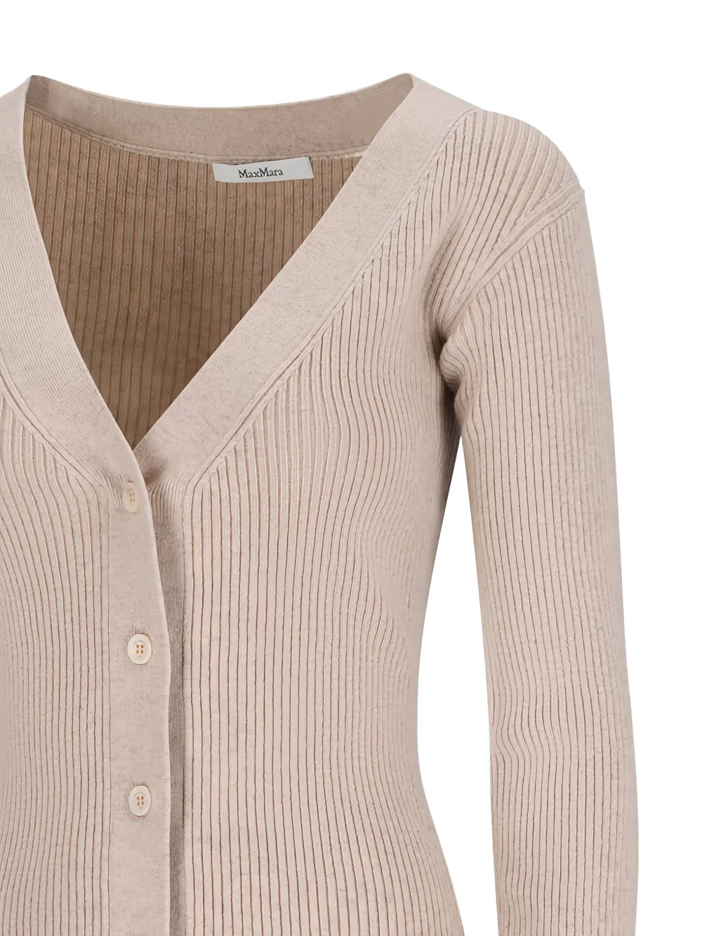 Max Mara Geribbeld vest Beige