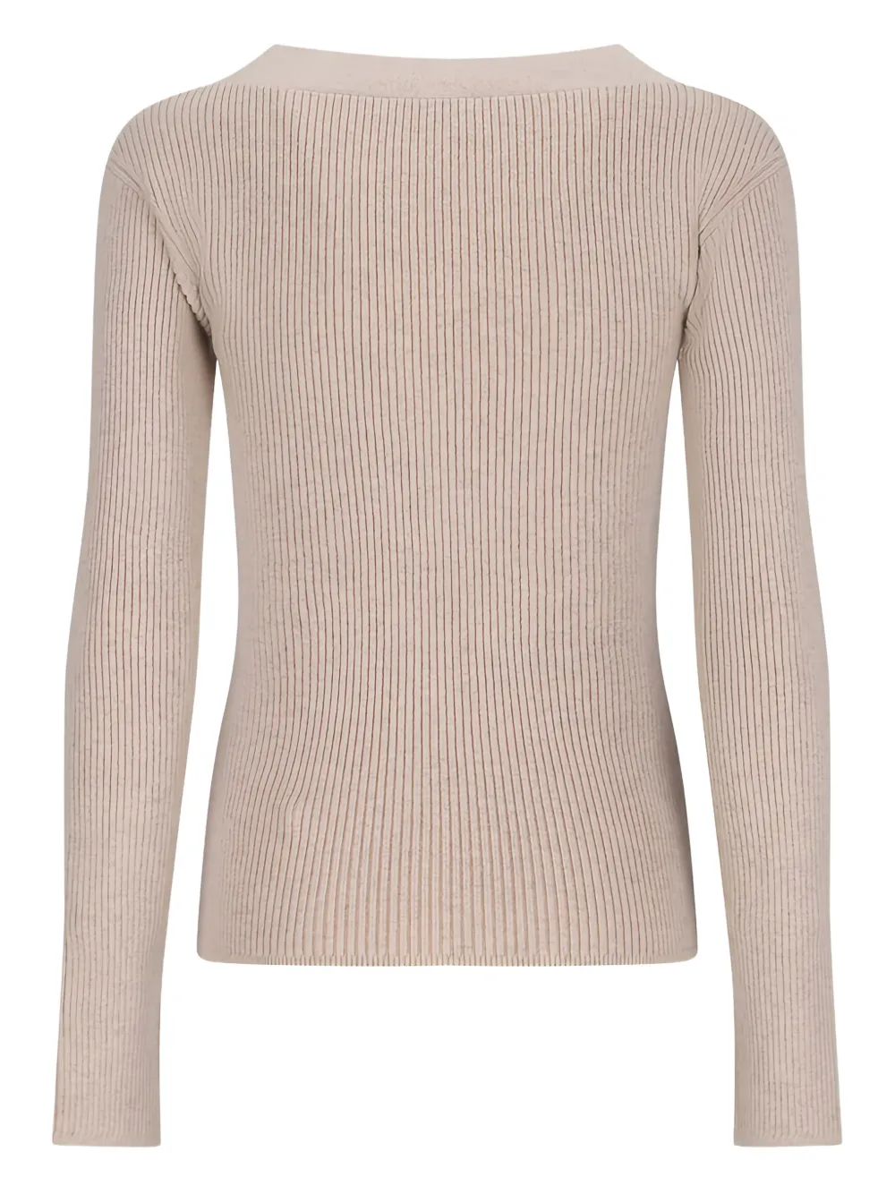 Max Mara Geribbeld vest Beige