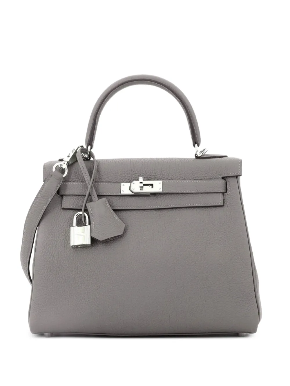 Hermès Pre-Owned Kelly Handbag Grey Togo with Palladium Hardware 25 satchel - Grigio