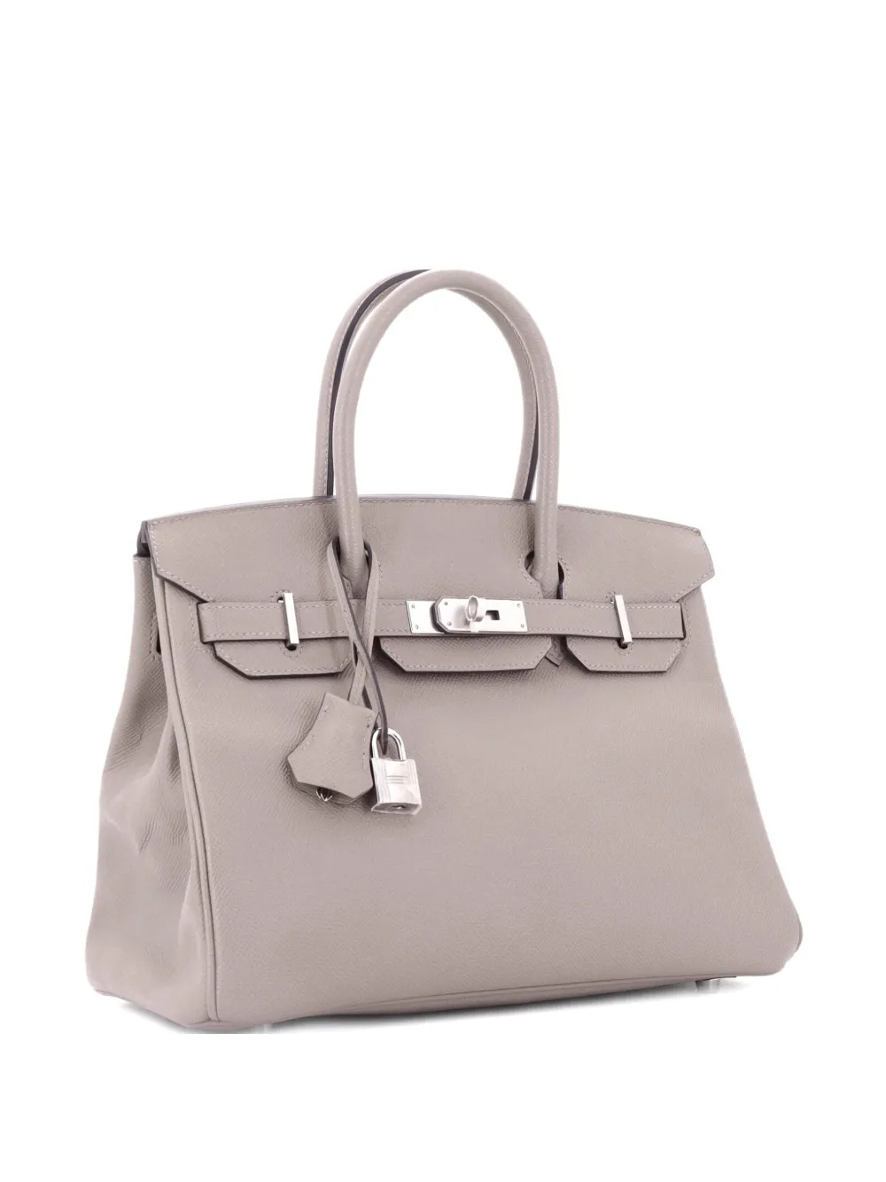 Hermès Pre-Owned Borsa a mano Birkin 30 in pelle Epsom con dettagli in palladio - Grigio
