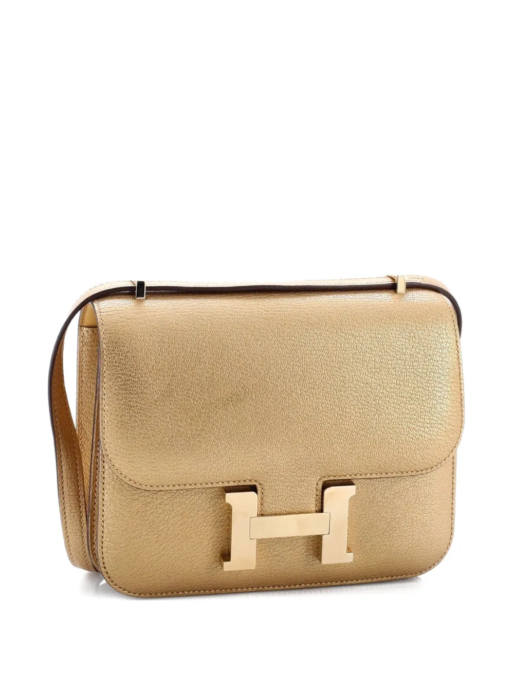Hermès Pre-Owned Borsa a spalla Constance NM in pelle Chevre Chamkilight 18 - Oro